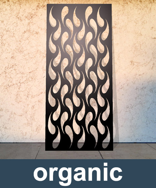 organic laser cut panels and decorative screens