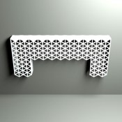 Cutaway Decorative Console table in triangle pattern by Lace Furniture