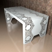 Manchester Lace pattern metal Dining table