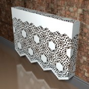 Nottingham  Lace Heavy Braided Pattern Wall mounted Radiator cover by Couture Cases