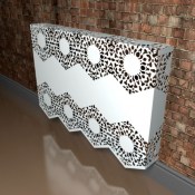 Manchester Lace Fancy Wall mounted Radiator cover by Couture Cases