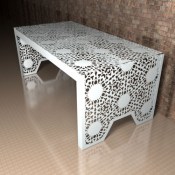 Nottingham Lace Metal Dining Table