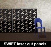 Swift design laser cut metal panels
